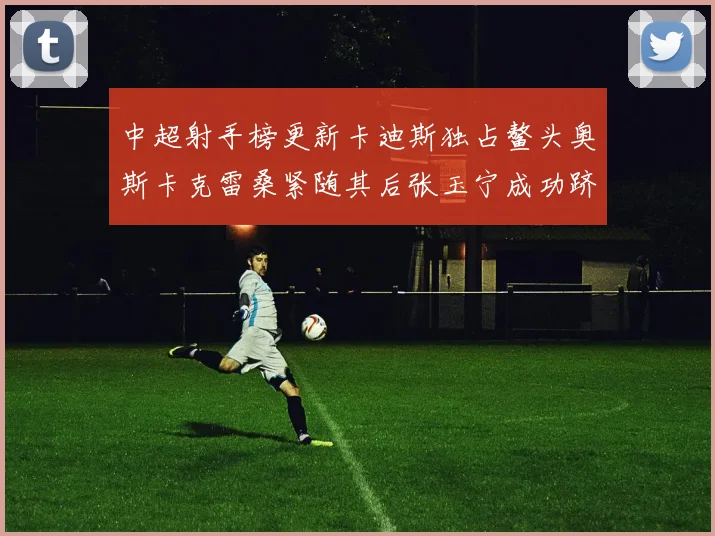 中超射手榜更新卡迪斯独占鳌头奥斯卡克雷桑紧随其后张玉宁成功跻身前十